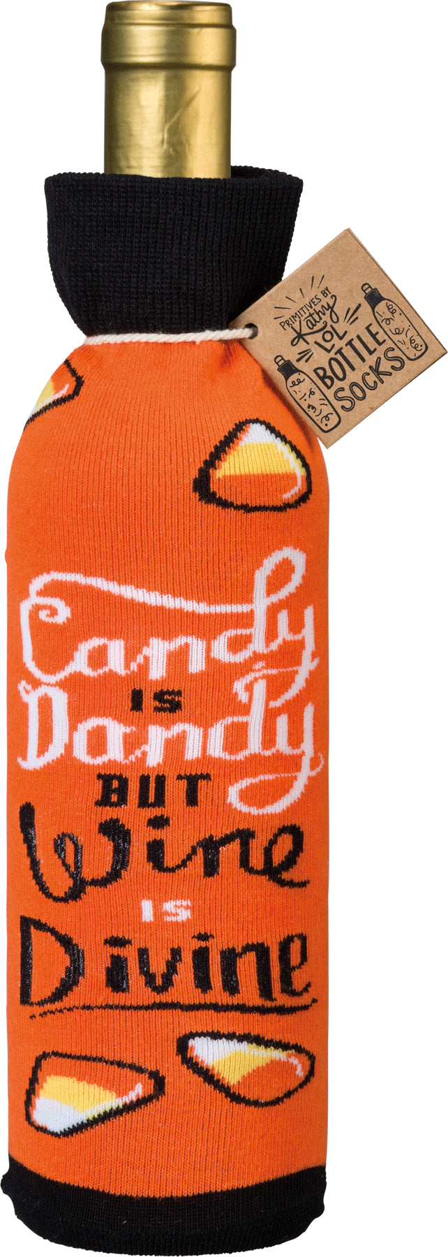 Candy Is Dandy But Wine Is Divine Bottle Sock  (Pack of 6)