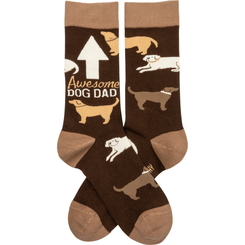 Awesome Dog Dad Socks  (4 PAIR)