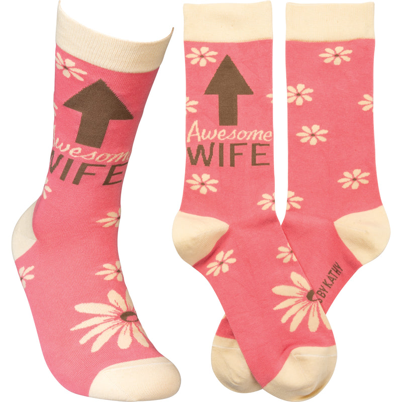 Awesome Wife Socks  (Pack of 4)