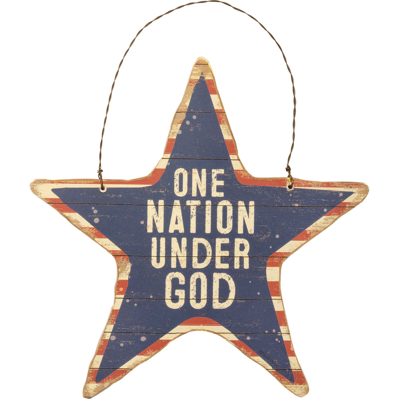 One Nation Under God Hanging Decor  (Pack of 4)