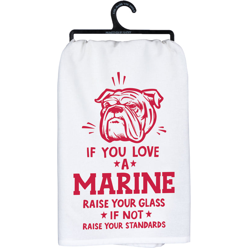 If You Love A Marine Kitchen Towel (Pack of 6)