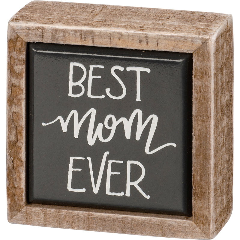 Best Mom Ever Box Sign Mini  (Pack of 2)