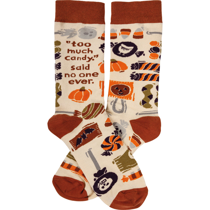 Too Much Candy Said No One Ever Socks  (Pack of 4)