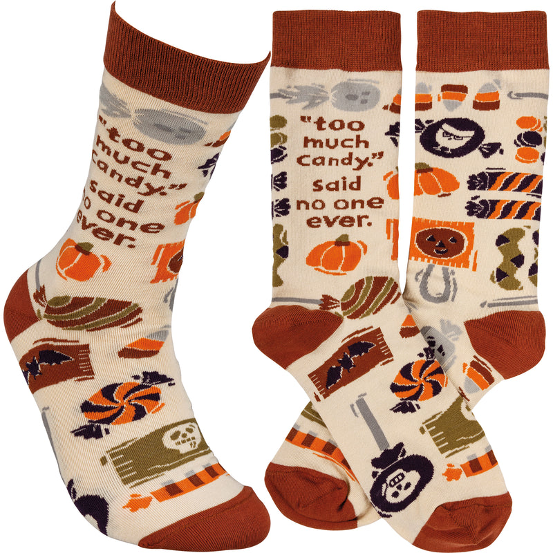 Too Much Candy Said No One Ever Socks  (Pack of 4)