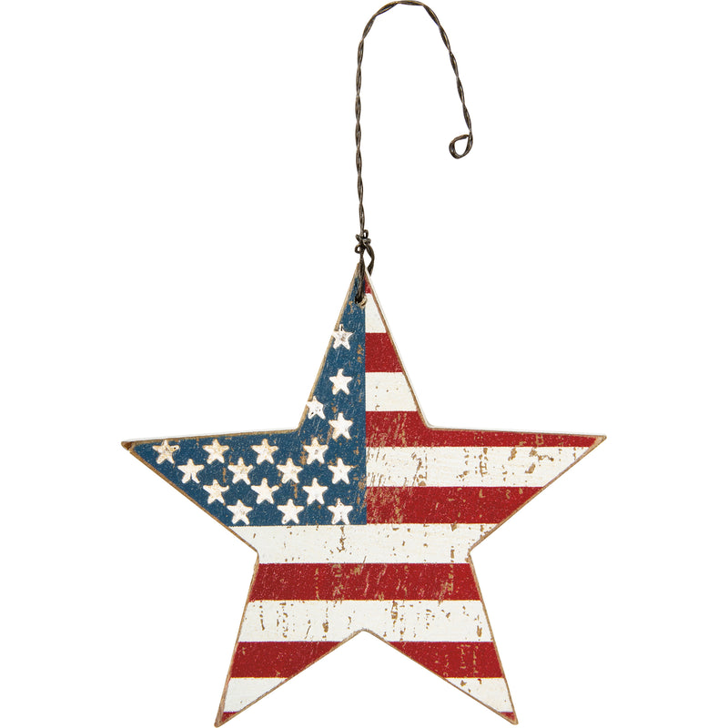Flag Star Ornament (Pack of 6)