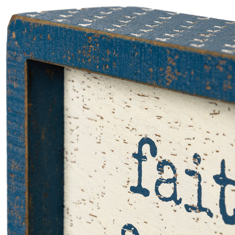 Faith Family Freedom Inset Box Sign  (Pack of 2)