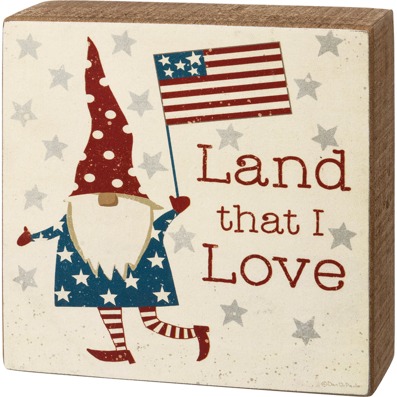 Land That I Love Box Sign  (Pack of 2)