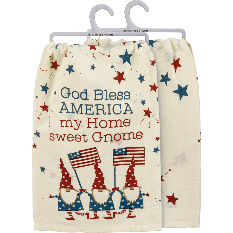 God Bless America Home Sweet Gnome Kitchen Towel  (Pack of 6)