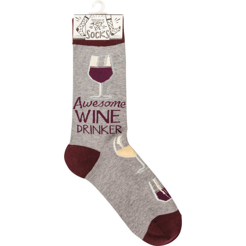 Awesome Wine Drinker Socks  (4 PAIR)
