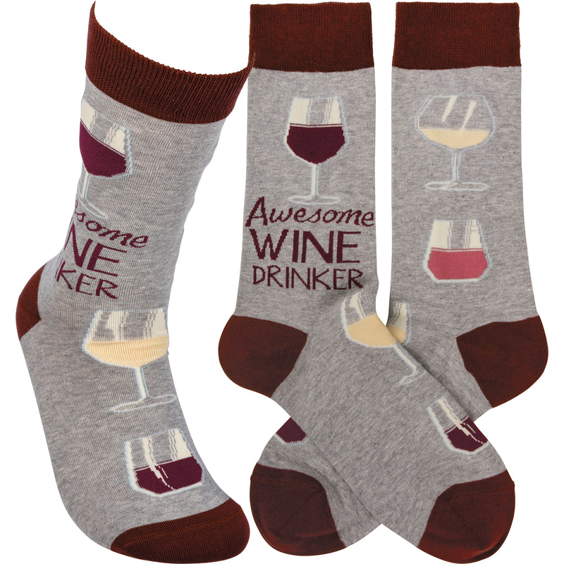 Awesome Wine Drinker Socks  (4 PAIR)