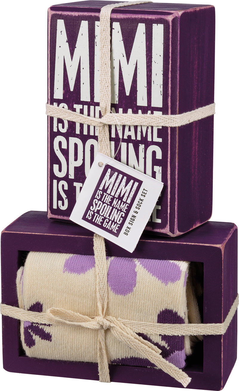 Mimi Is The Name Box Sign And Sock Set (2 ST2)