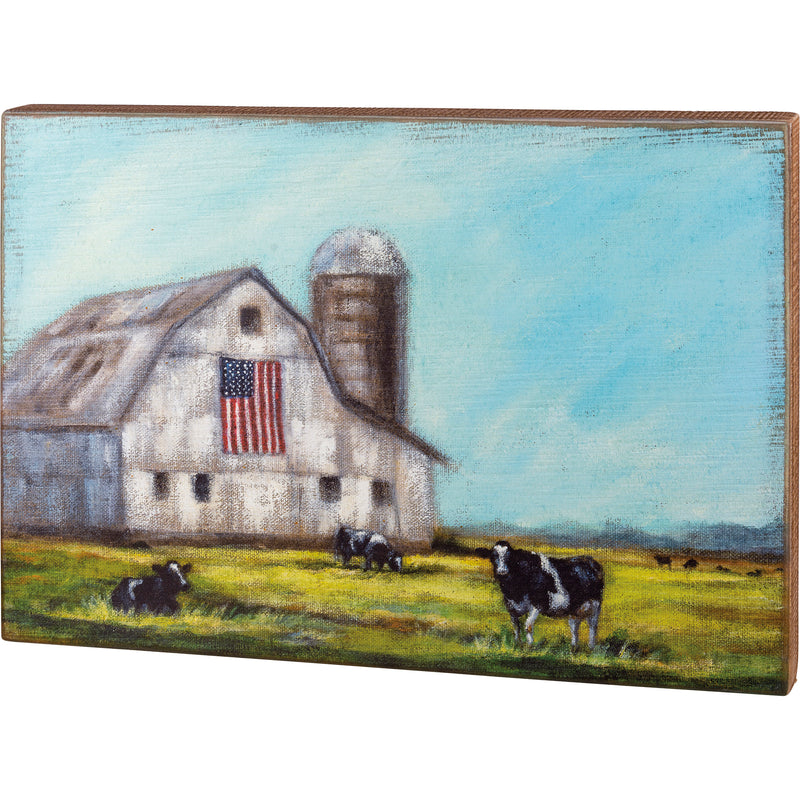 Farm And Flag Box Sign  (Pack of 2)