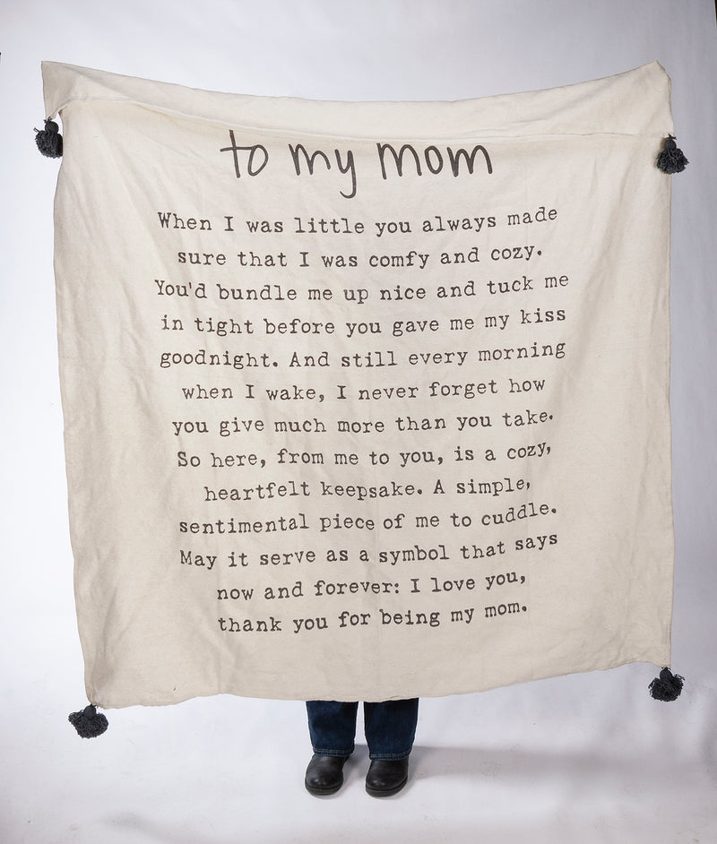 To My Mom Throw Blanket  (Pack of 2)