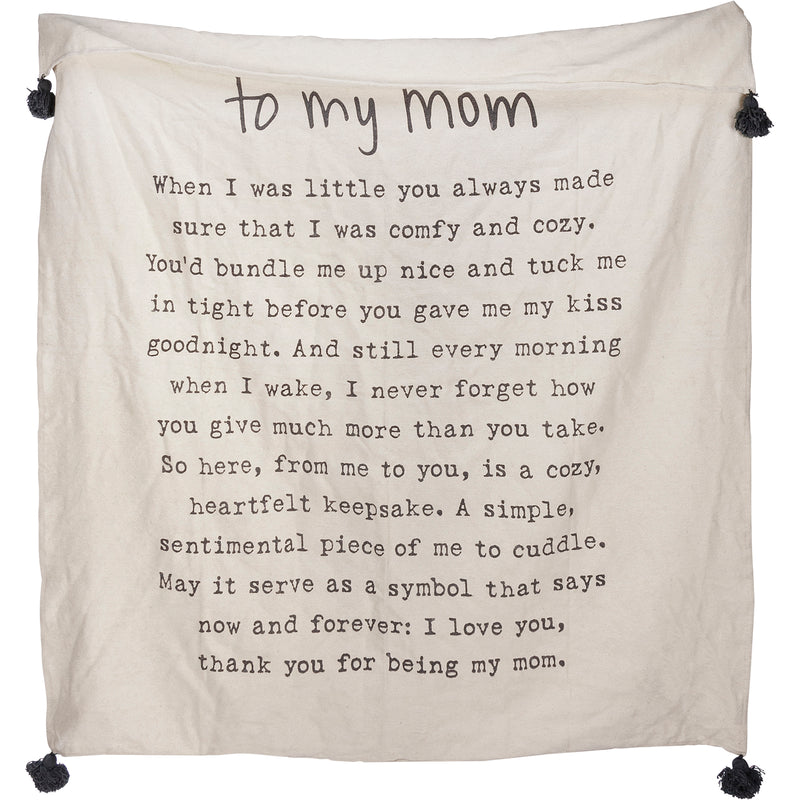 To My Mom Throw Blanket  (Pack of 2)