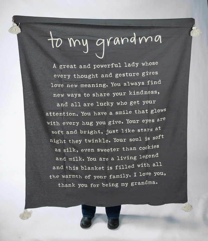 To My Grandma Throw Blanket (Pack of 2)