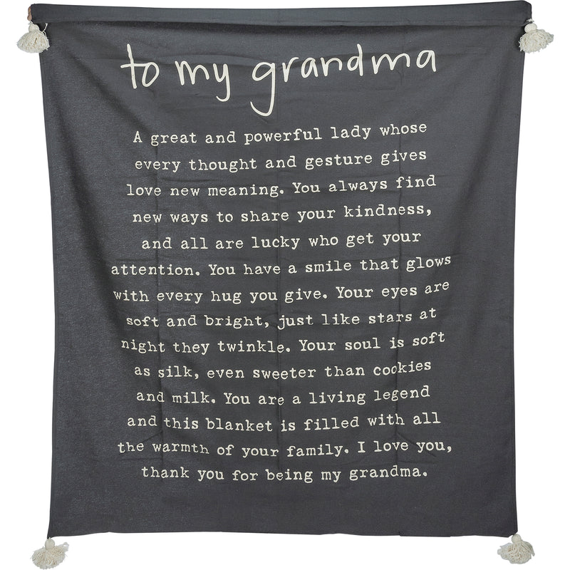 To My Grandma Throw Blanket (Pack of 2)