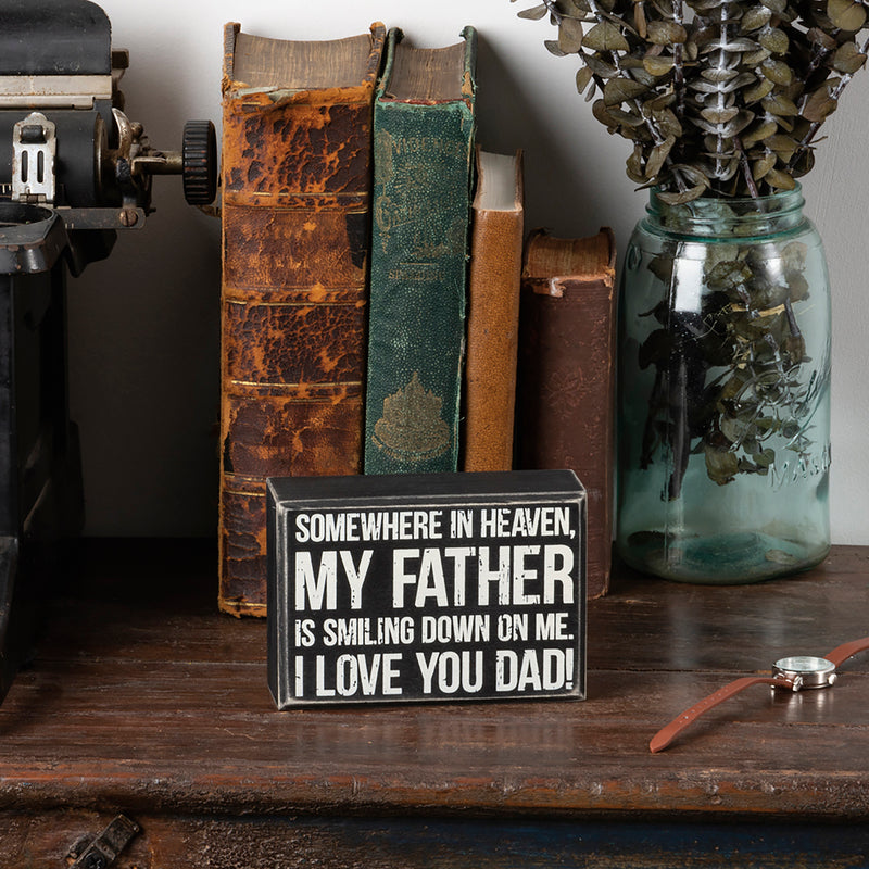 I Love You Dad Box Sign (Pack of 2)