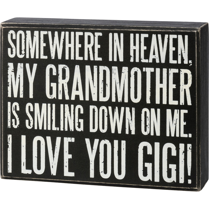 I Love You Gigi Box Sign (Pack of 2)