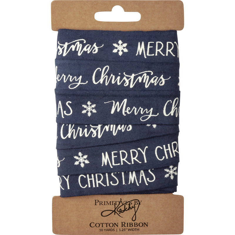Merry Christmas Blue Ribbon (PACK OF 4)