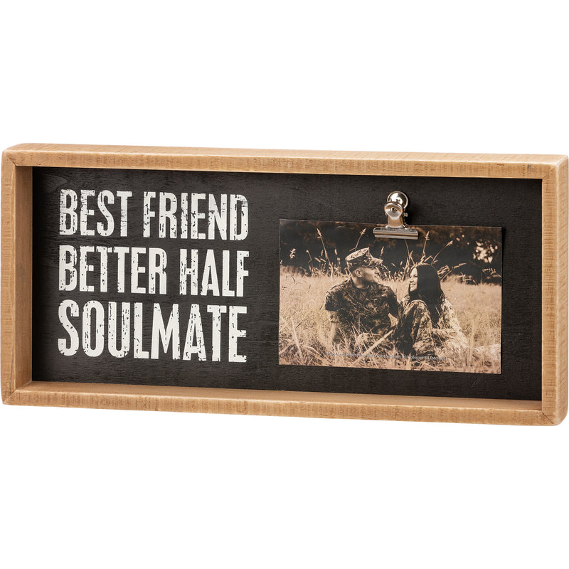 Best Friend Better Half Soulmate Inset Box Frame  (Pack of 2)