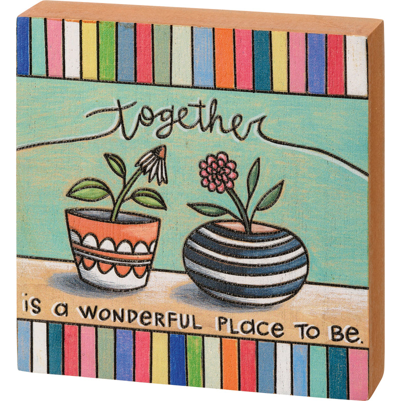 Wonderful Place To Be Block Sign  (Pack of 4)