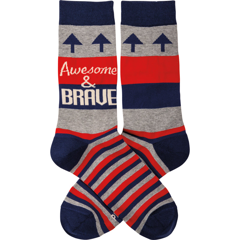 Awesome & Brave Socks  (4 PAIR)