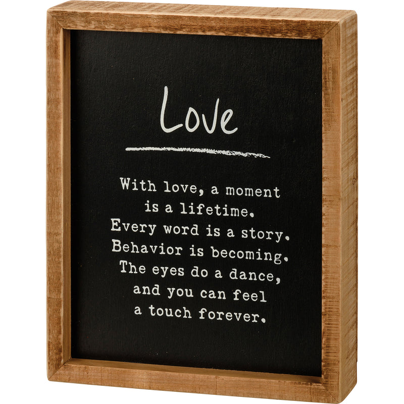 Love Inset Box Sign  (Pack of 2)