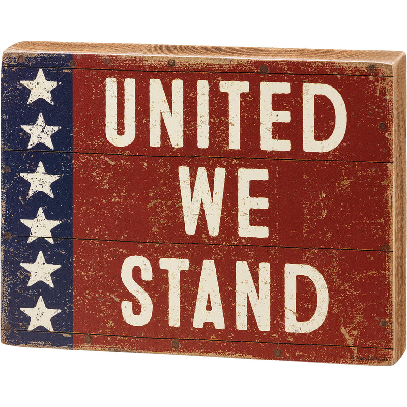 United We Stand Block Sign  (Pack of 2)