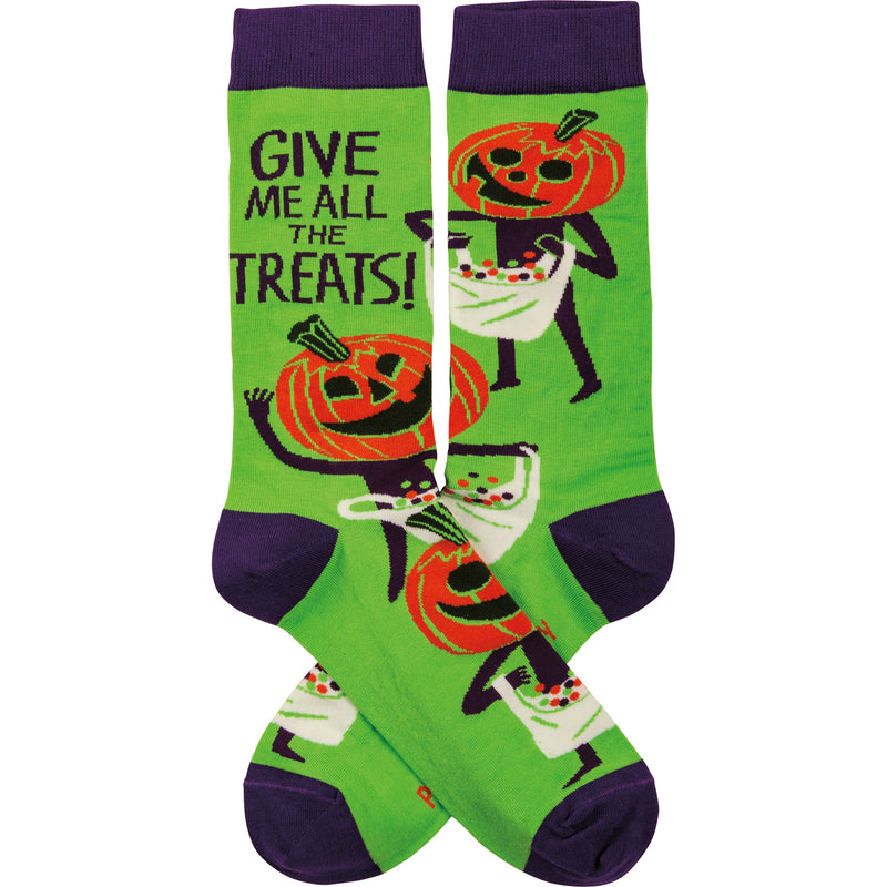 Give Me All The Treats Socks  (Pack of 4)