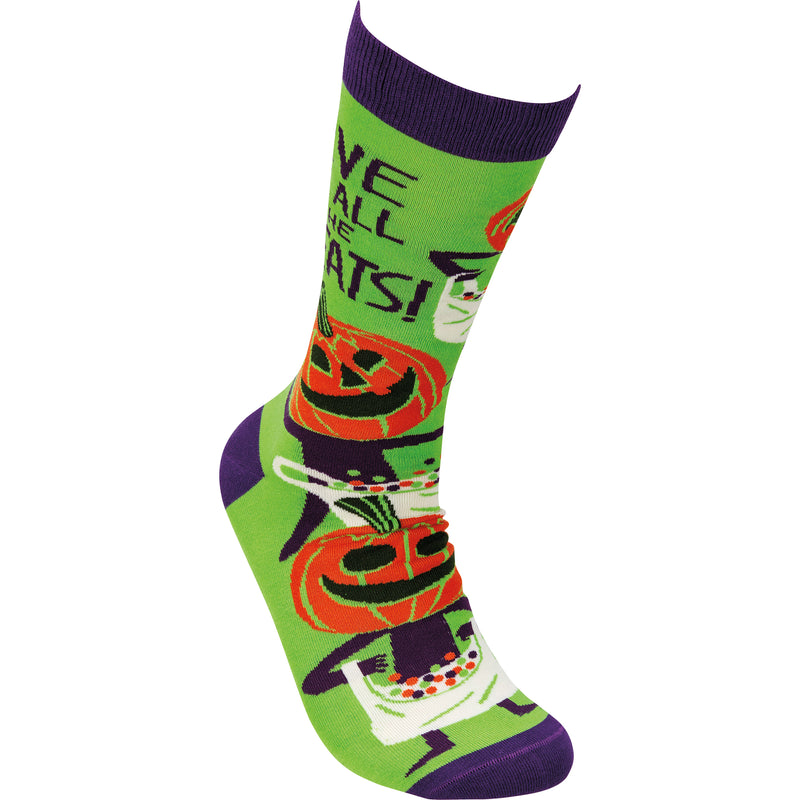 Give Me All The Treats Socks  (Pack of 4)