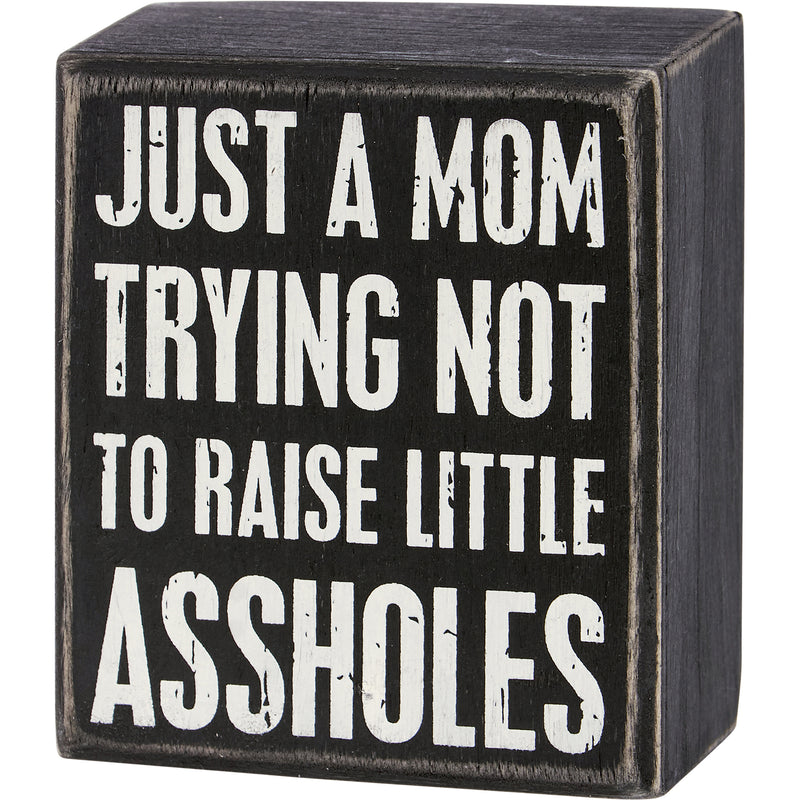 Trying Not To Raise Box Sign  (Pack of 2)
