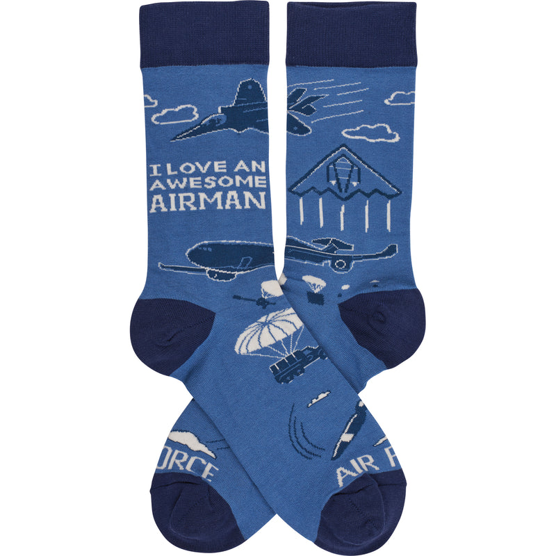 I Love An Awesome Airman Socks (Pack of 4)