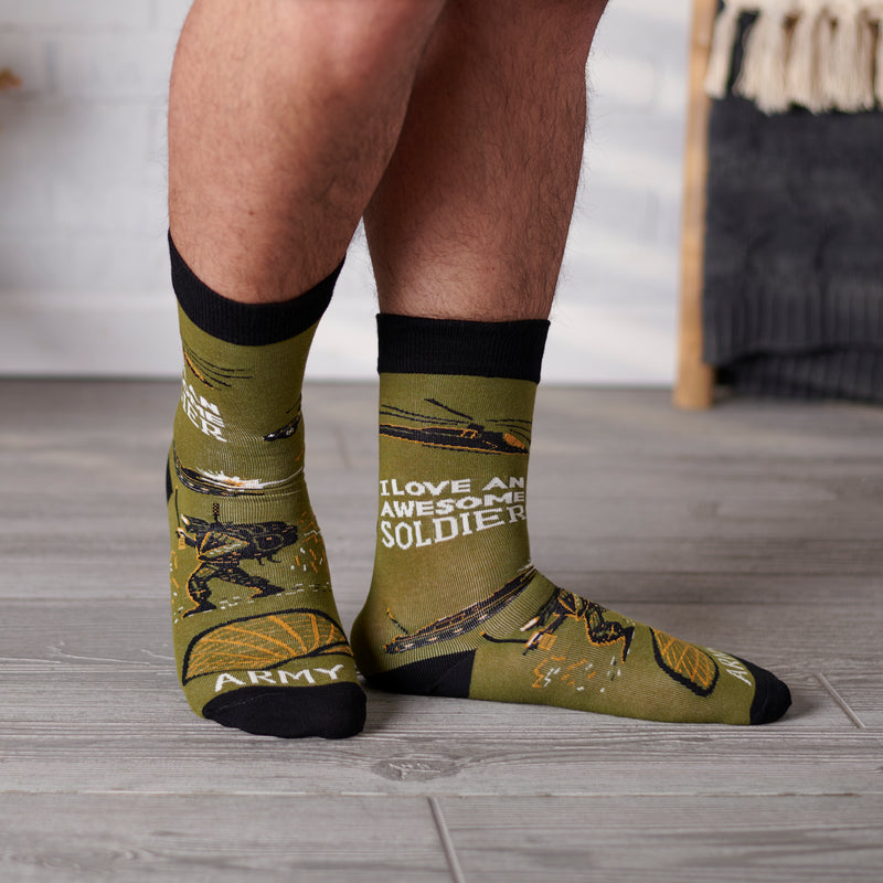 I Love An Awesome Soldier Socks (Pack of 4)