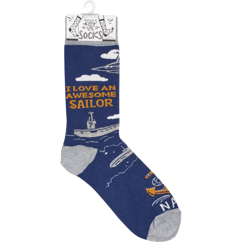 I Love An Awesome Sailor Socks (Pack of 4)