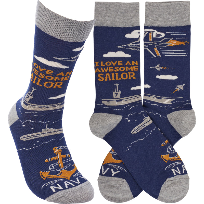 I Love An Awesome Sailor Socks (Pack of 4)