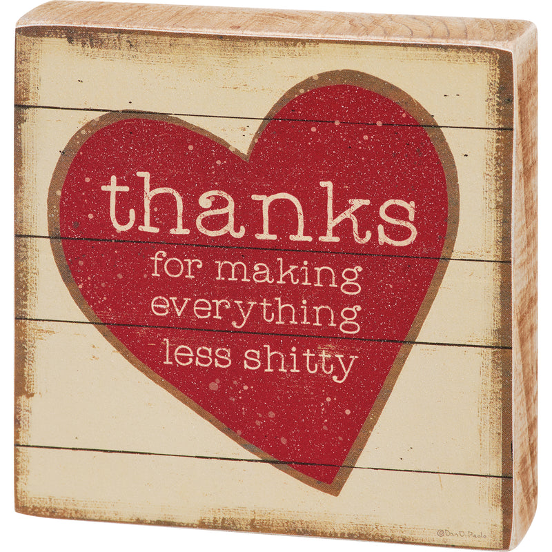 Thanks For Making Block Sign  (Pack of 4)