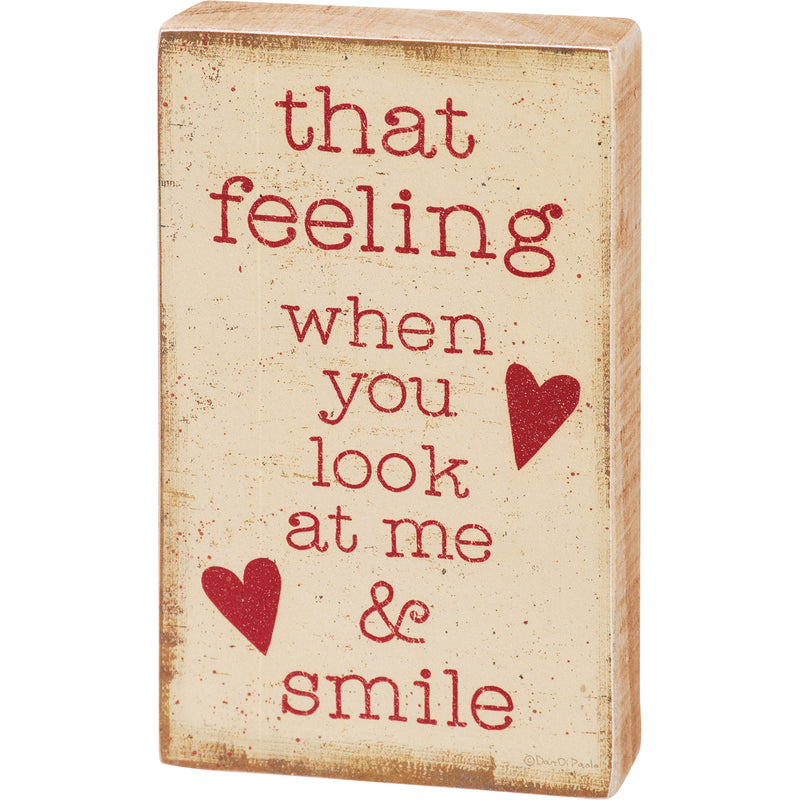 When You Look At Me & Smile Block Sign  (Pack of 4)