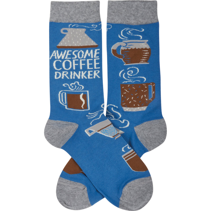Awesome Coffee Drinker Socks  (4 PAIR)