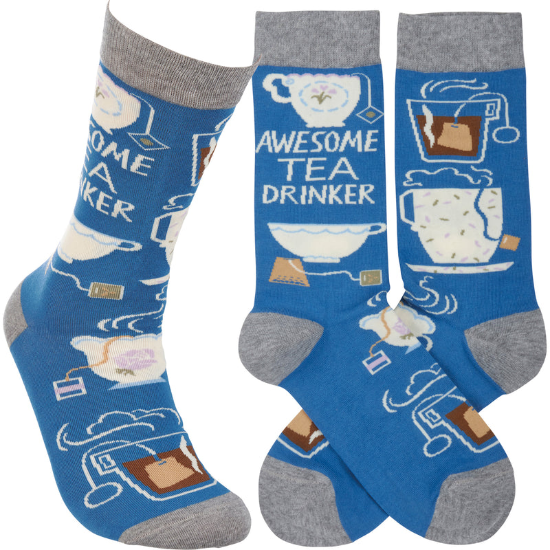 Awesome Tea Drinker Socks  (4 PAIR)