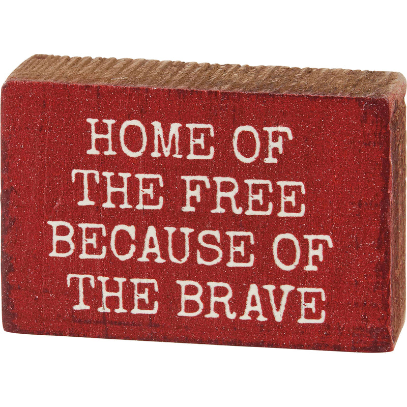 The Brave Block Sign (Pack of 4)