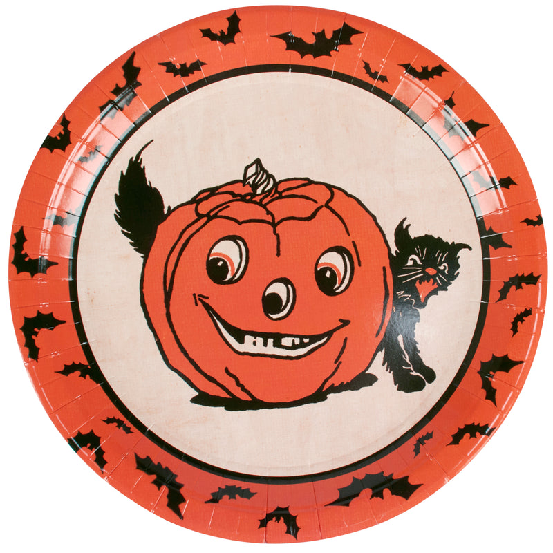 Large Vintage Halloween Plates  (8 PK8)