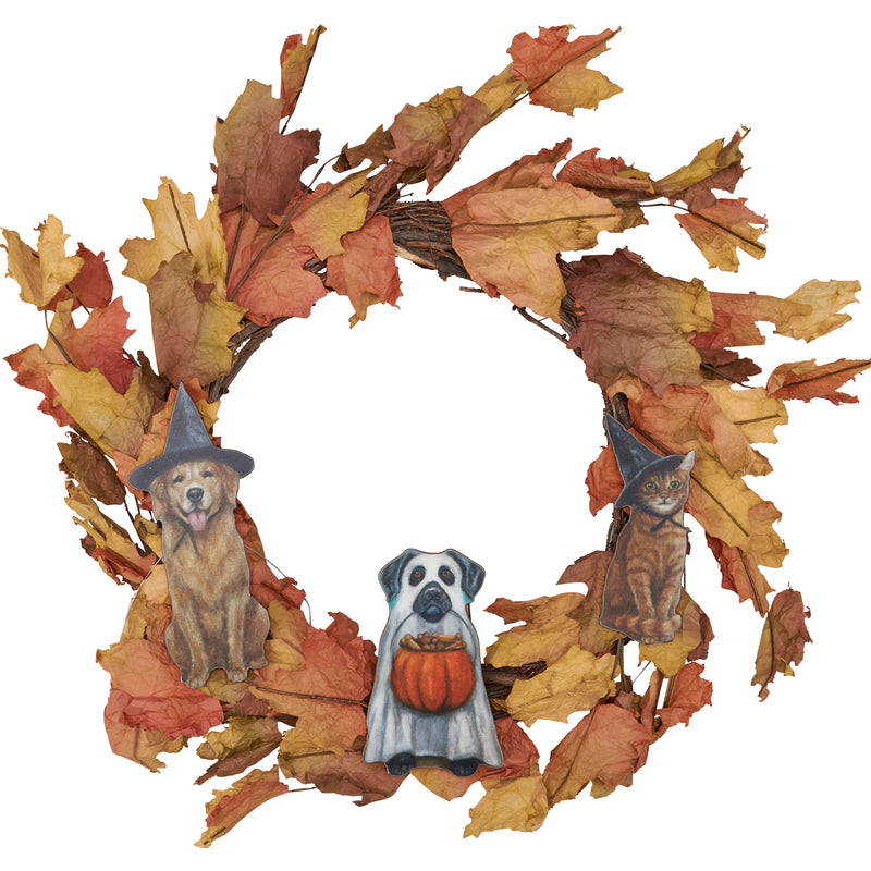 Halloween Dog Wreath Insert Set  (2 ST3)