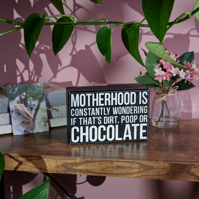 Motherhood Box Sign   (Pack of 2)