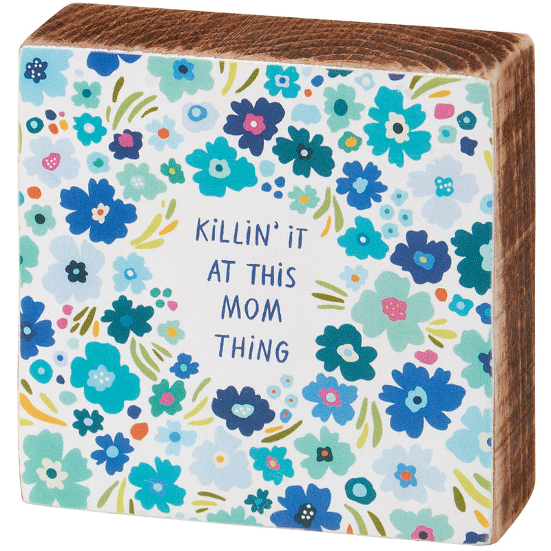 Mom Thing Block Sign  (Pack of 4)
