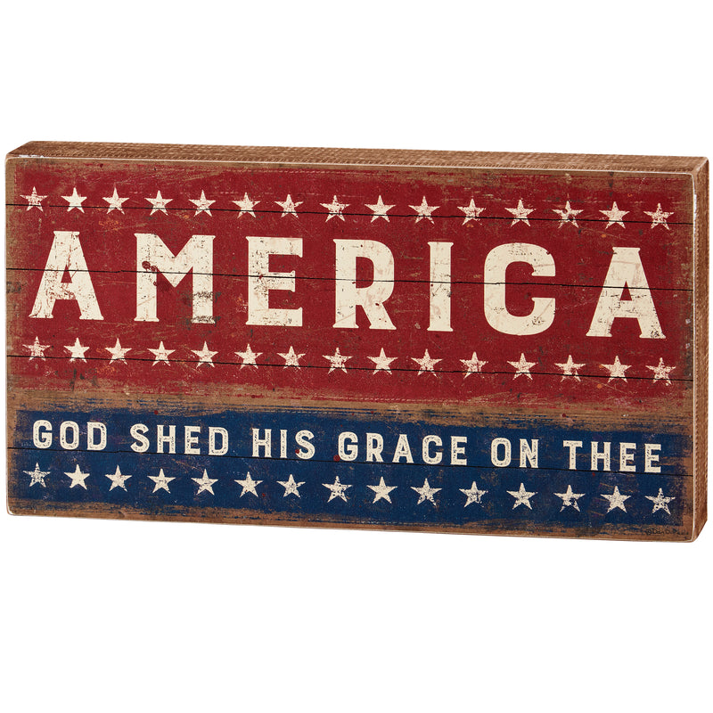 God Shed His Grace Box Sign  ( Pack of 2)