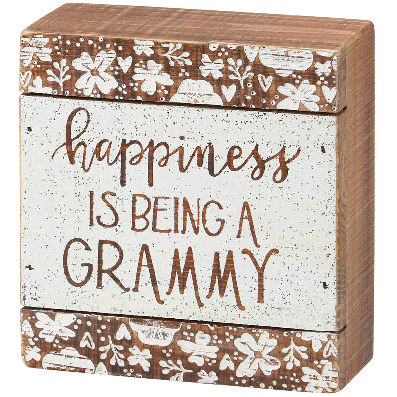 Being A Grammy Slat Box Sign   (Pack of 2)