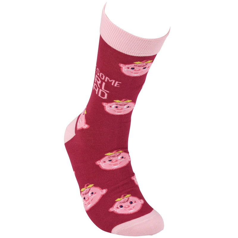 Awesome Girl Dad Socks  (Pack of 4)