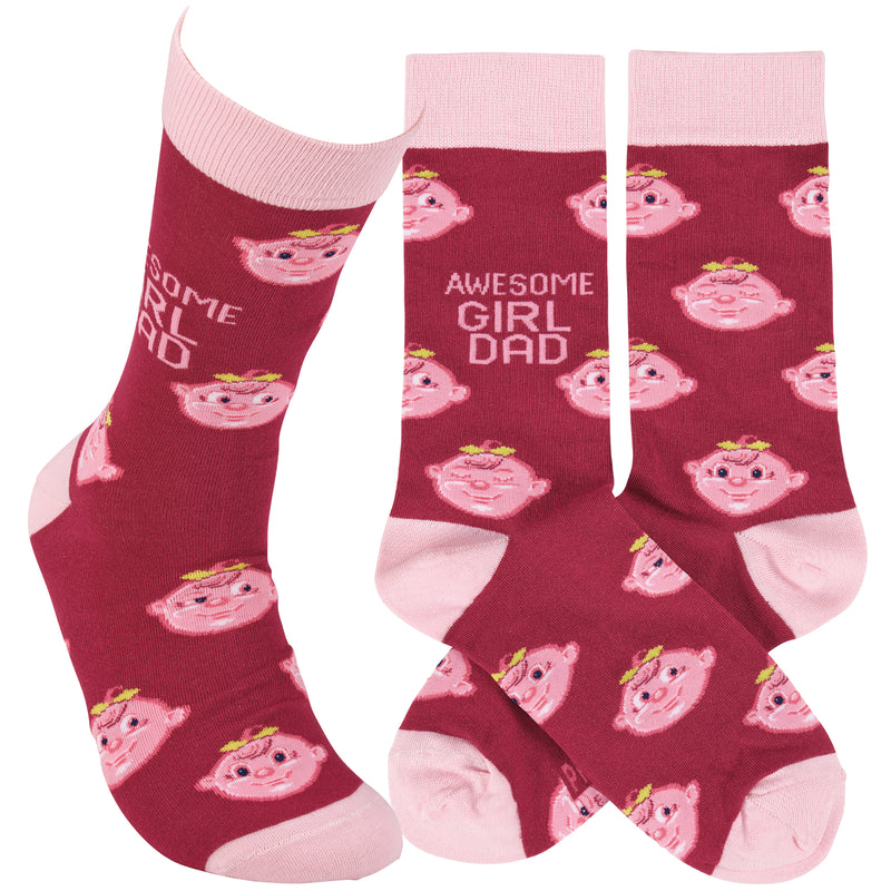 Awesome Girl Dad Socks  (Pack of 4)