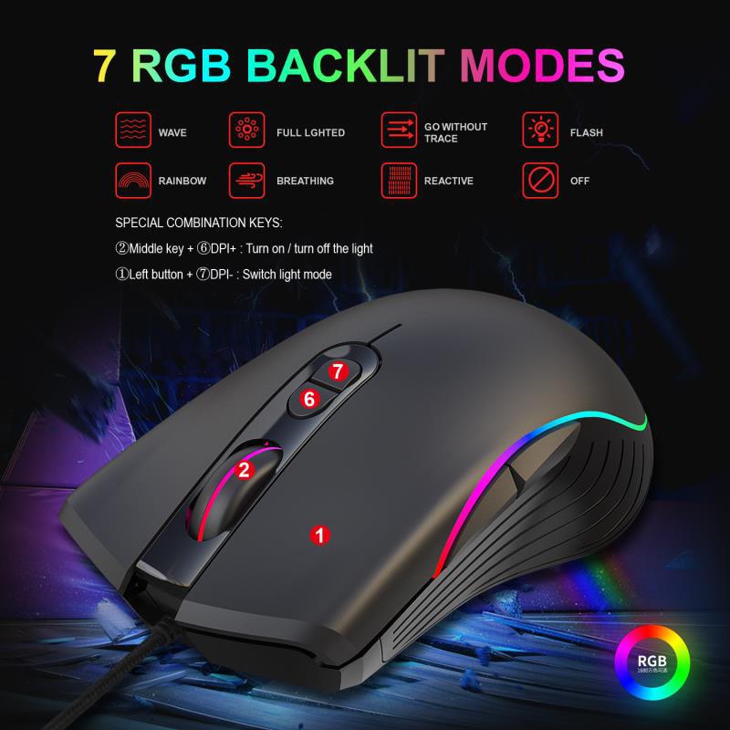 Glowing Gaming Mouse Gaming Wired Mouse
