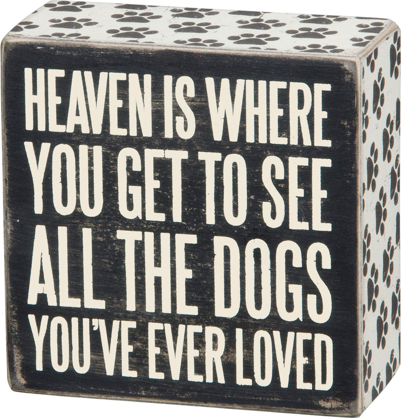All The Dogs Box Sign (Pack of 4)